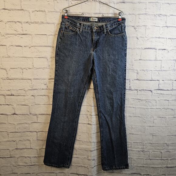 Wrangler Women's Jean Cash Mid Rise Vented Hem Ultimate Riding Size 9/10 Cowgirl - Picture 1 of 6